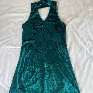 Altar’d State Emerald Green Velvet Cocktail Dress